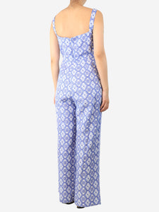 Saloni Delphiniums Rachel jumpsuit - size UK 12