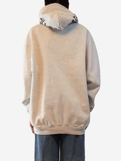 Grey marl oversized Spellout hoodie - size XS