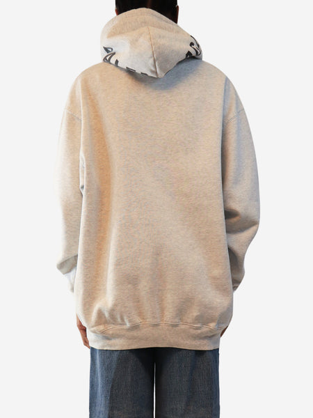 Grey marl oversized Spellout hoodie - size XS alternate image
