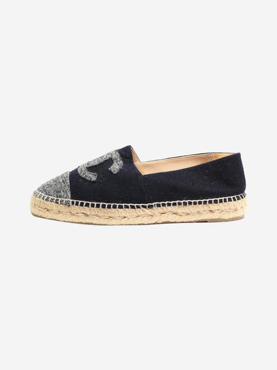 Navy blue espadrilles with CC logo - size EU 41 Flat Shoes Chanel 