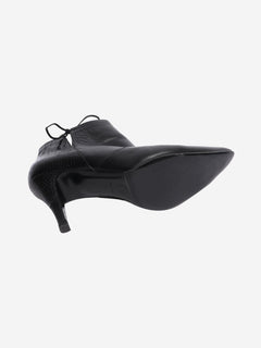 Black leather ankle boots - size EU 41