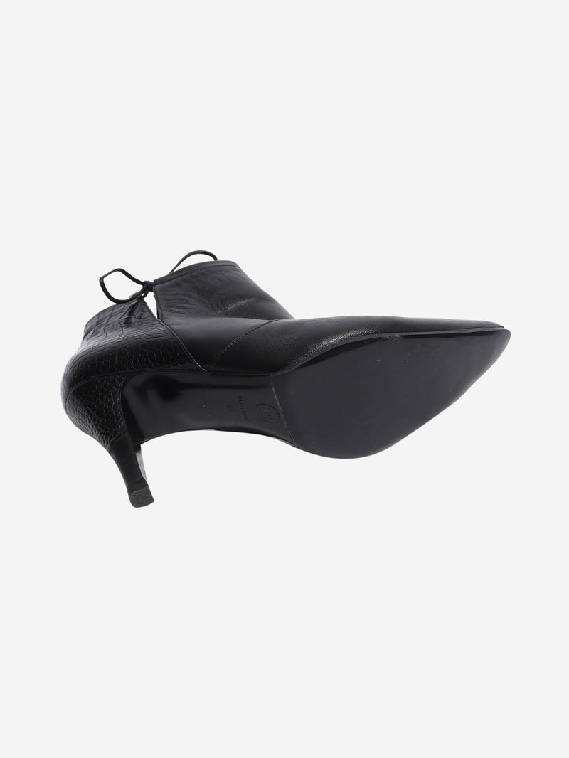 Black leather ankle boots - size EU 41