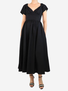 Vivetta Black flared midi dress - size UK 10