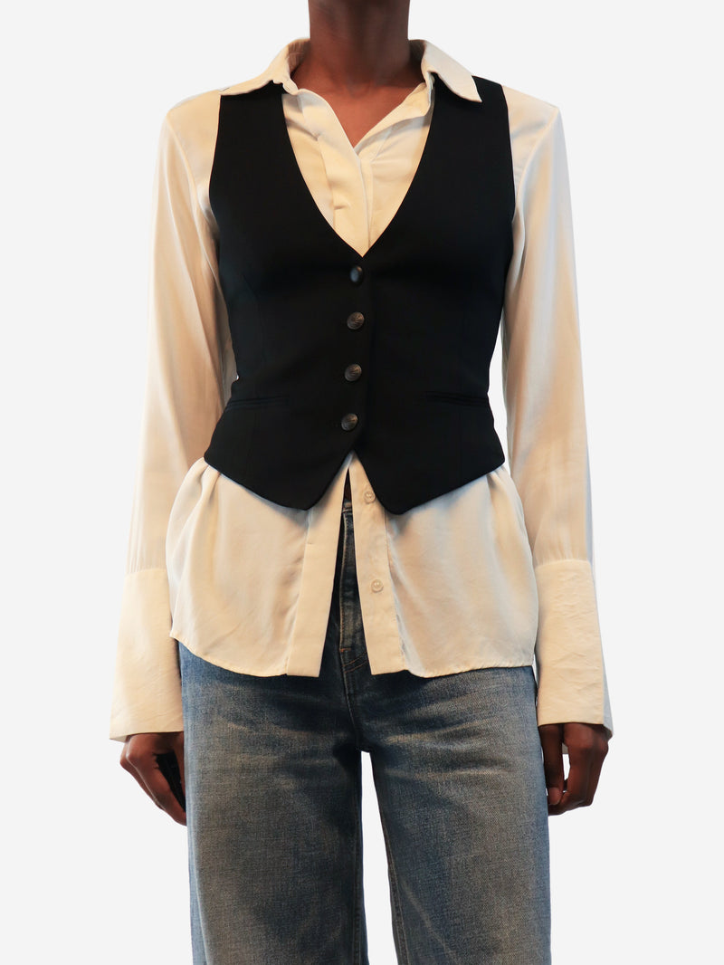 Black waistcoat - size UK 4