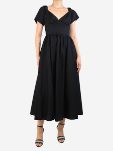 Vivetta Black flared midi dress - size UK 10