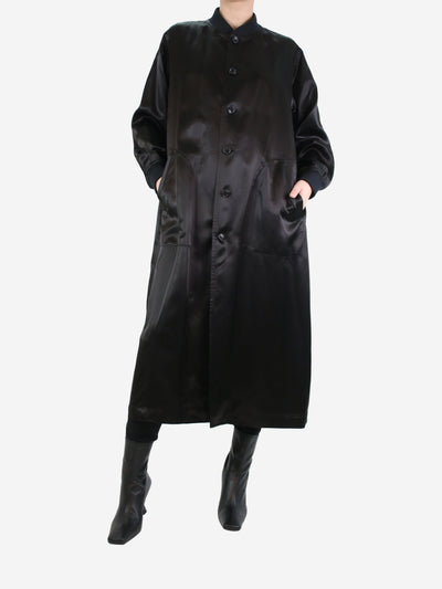 Black satin coat - size M Coats & Jackets Comme Des Garçons 