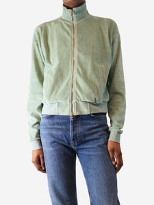 Suzie Kondi Mint velour track jacket - size XS