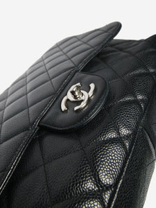 Chanel Black 2009 jumbo caviar Classic Single Flap bag