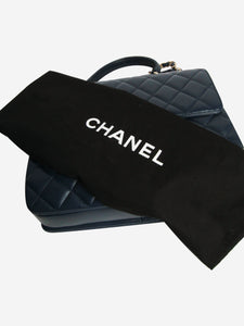 Chanel Dark blue 2017 large lambskin Trendy CC top handle bag