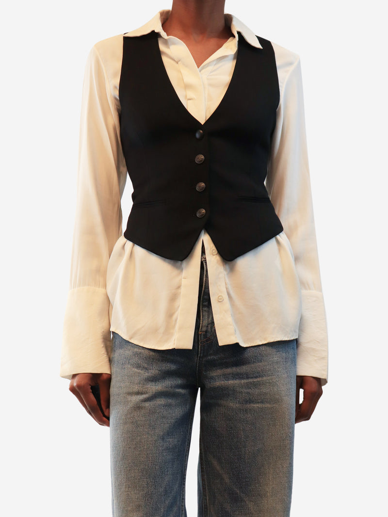 Black waistcoat - size UK 4
