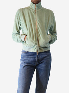 Suzie Kondi Mint velour track jacket - size XS