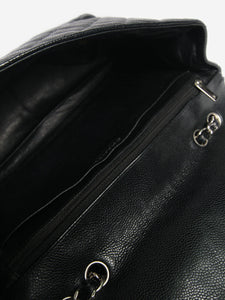 Chanel Black 2009 jumbo caviar Classic Single Flap bag