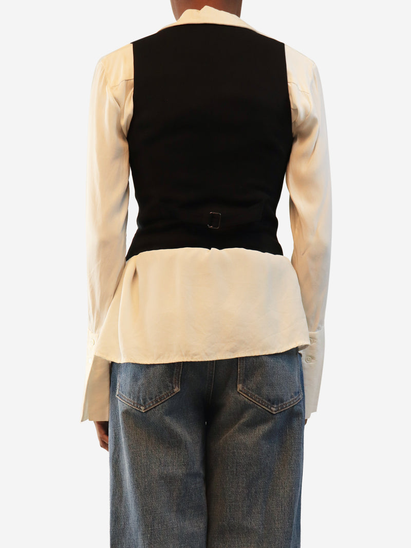 Black waistcoat - size UK 4