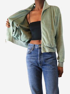 Suzie Kondi Mint velour track jacket - size XS