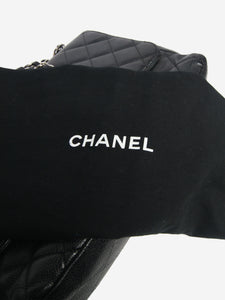 Chanel Black 2009 jumbo caviar Classic Single Flap bag