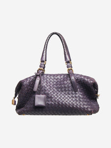 Bottega Veneta Purple Intrecciato leather shoulder bag