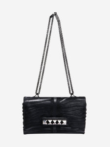 Valentino Black Vavavoom zebra-effect shoulder bag