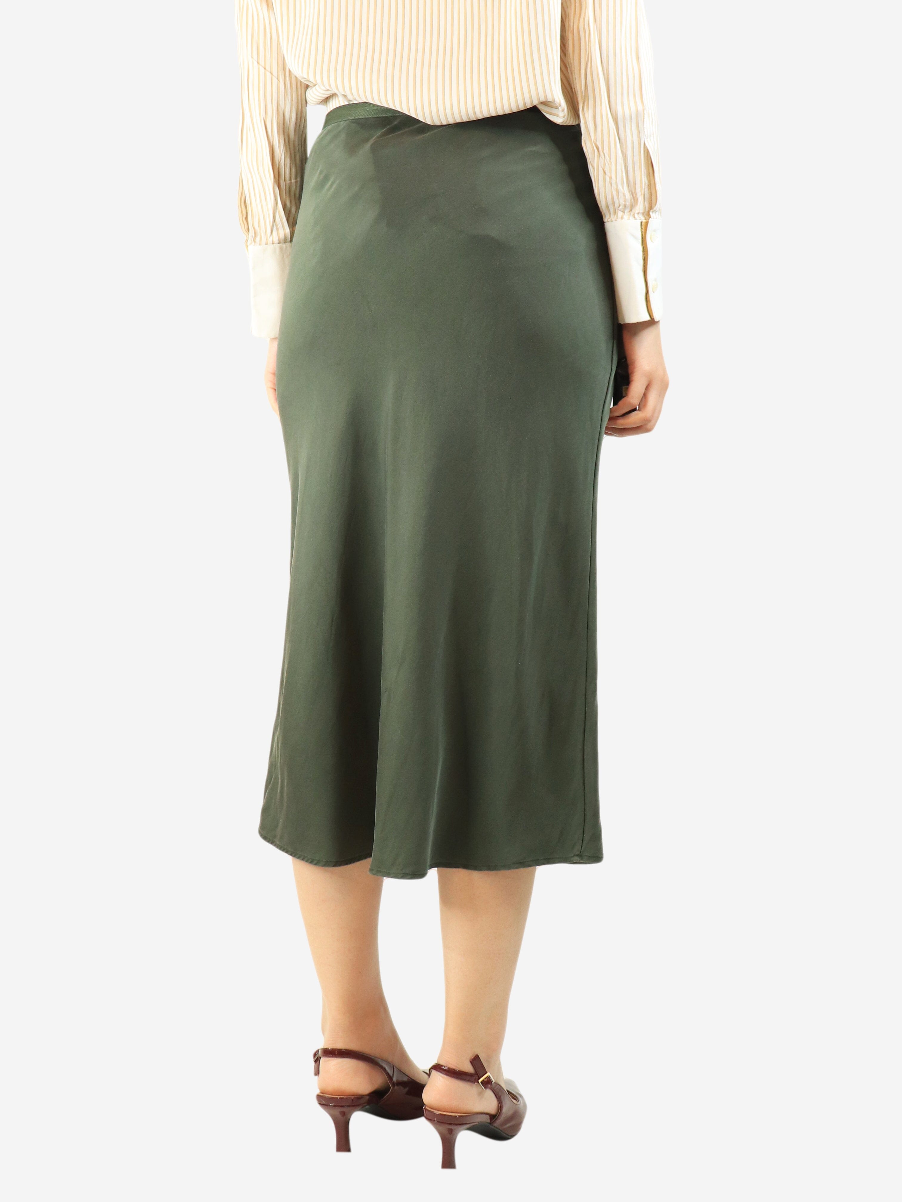 Green silk midi skirt - size M Skirts Anine Bing 