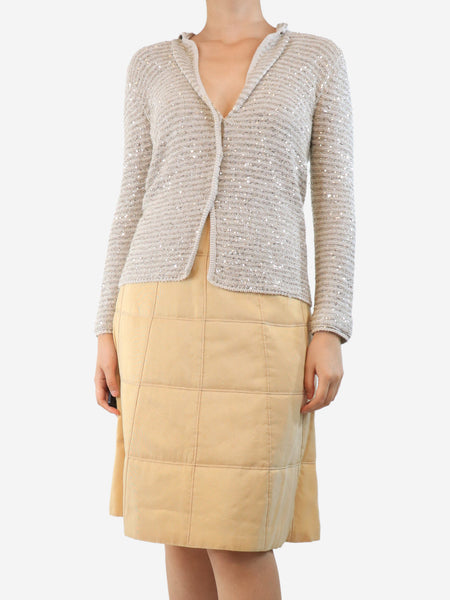 Neutral sequin cardigan - size UK 8 product image