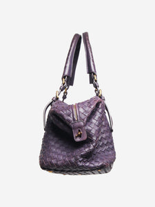 Bottega Veneta Purple Intrecciato leather shoulder bag