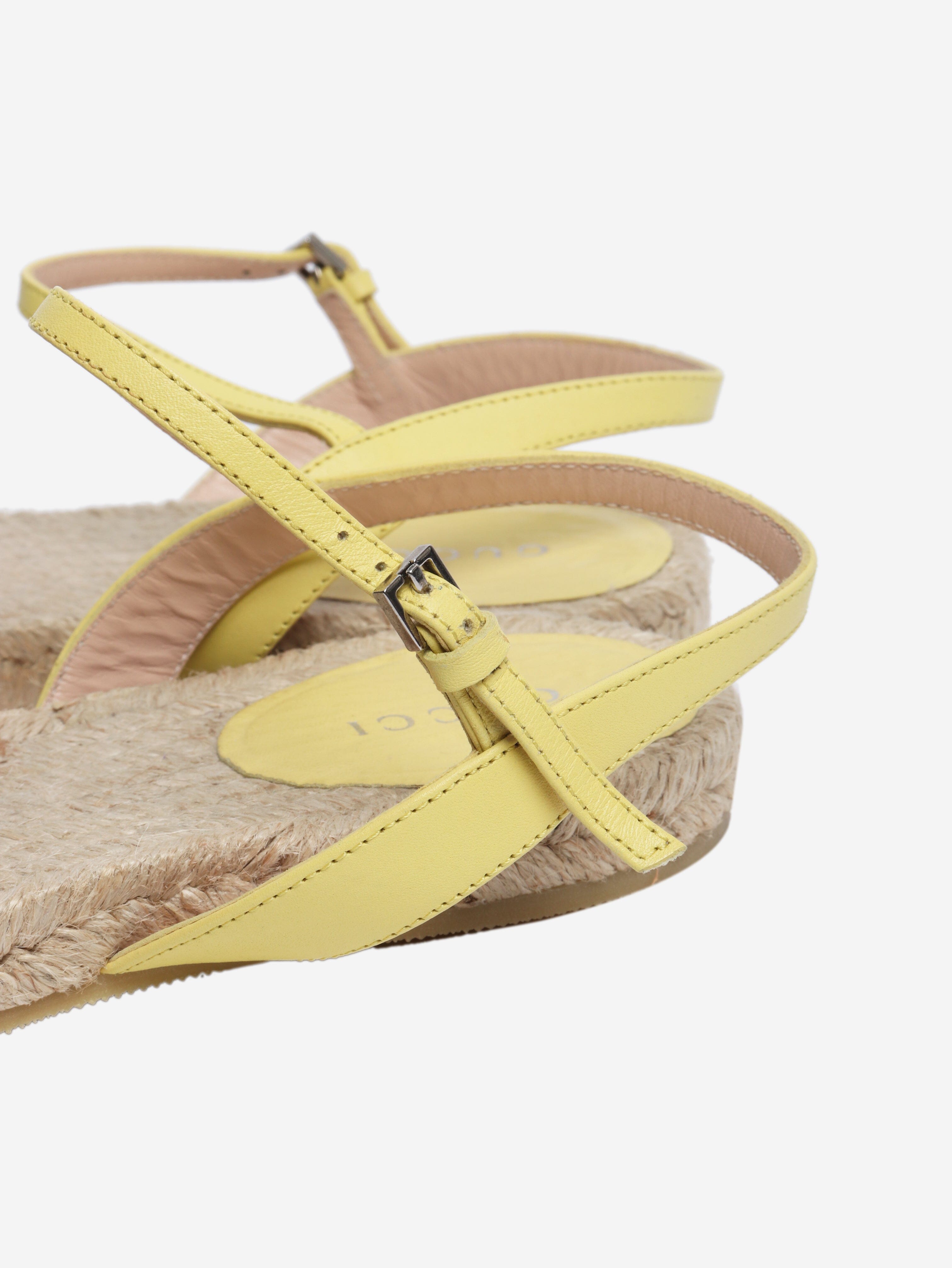 Yellow Marmont espadrille sandals - size EU 39 Flat Sandals Gucci 