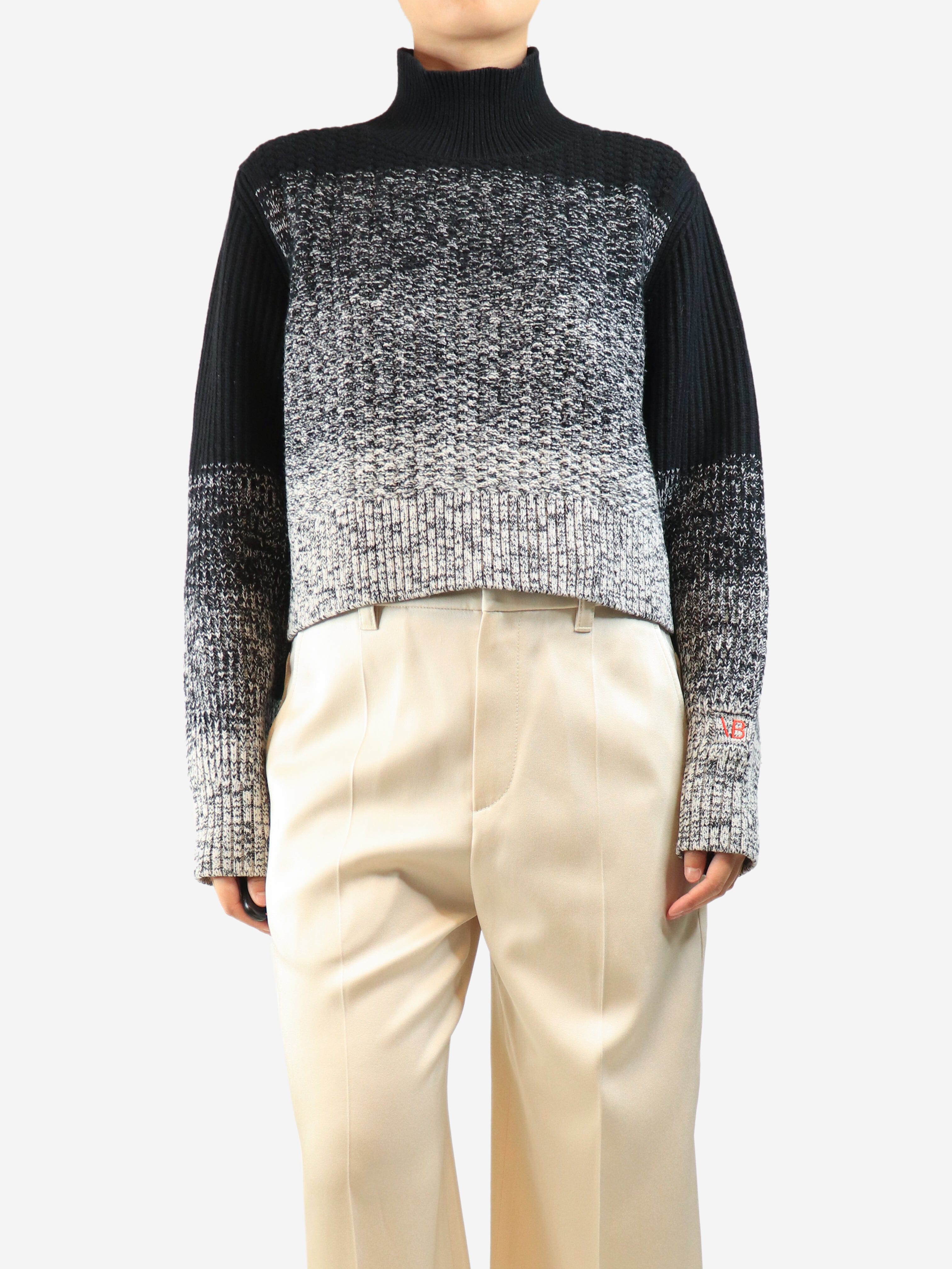 Black and white wool jumper - size XL Knitwear Victoria Beckham 