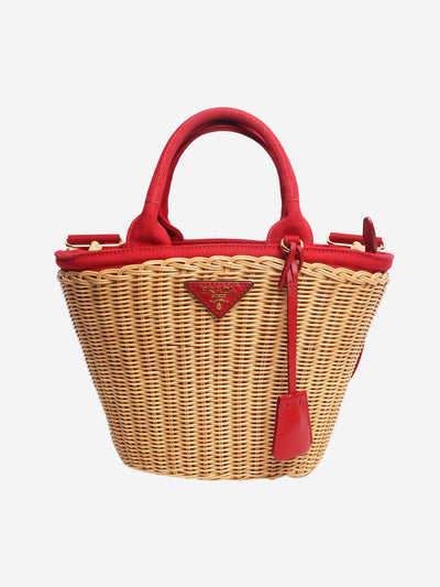 Neutral raffia basket bag Tote Bags Prada 