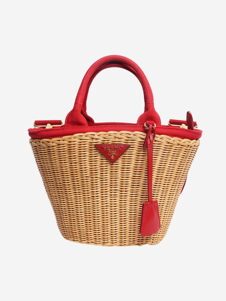 Neutral raffia basket bag product image
