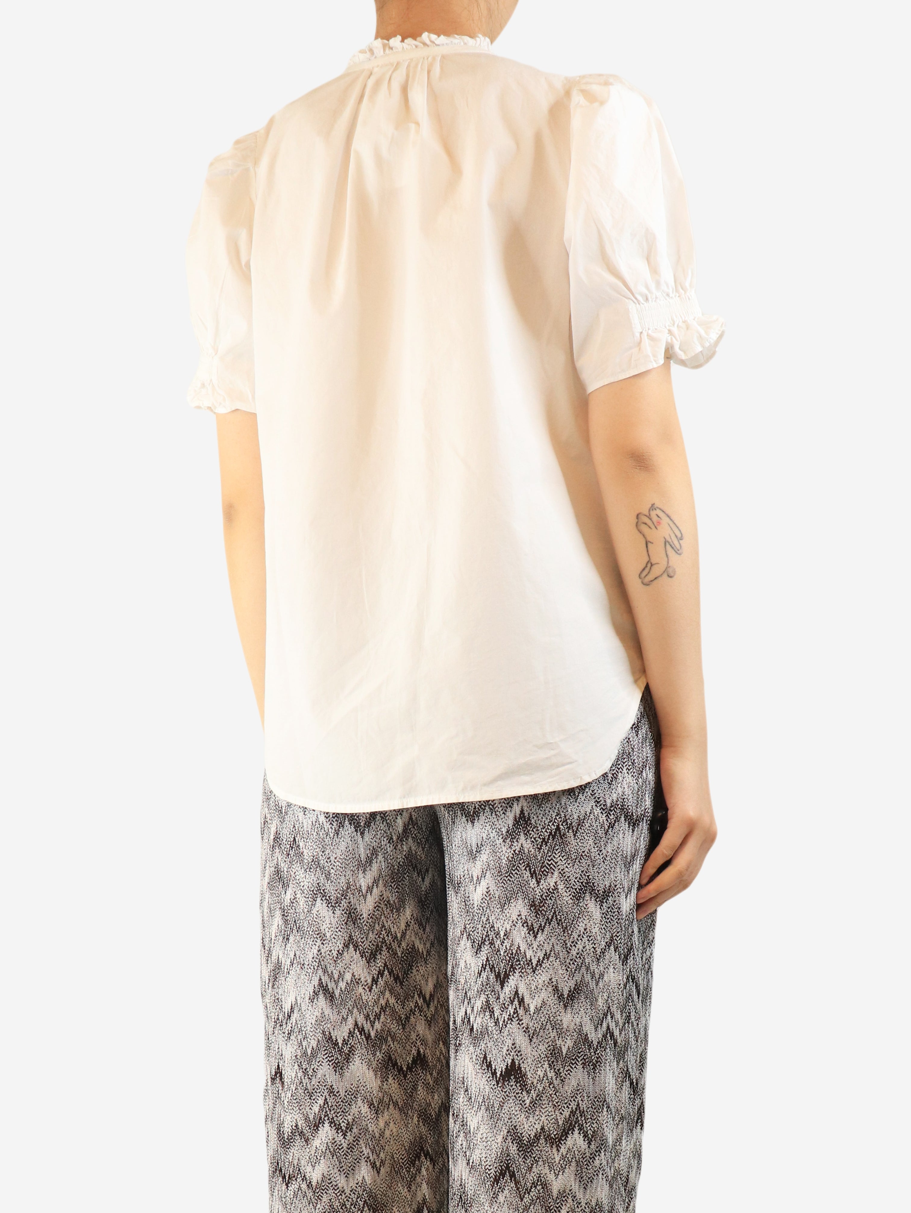 White cotton blouse - size M