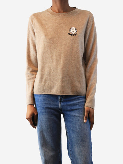 Taupe Snoopy badge sweater - size XS Knitwear Chinti & Parker 