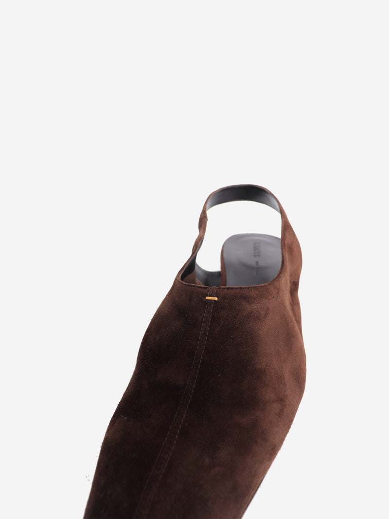 Brown suede sling back flats - size EU 38 (UK 5) Flat Shoes Khaite 