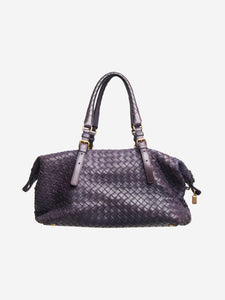 Bottega Veneta Purple Intrecciato leather shoulder bag