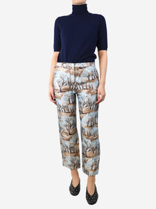 Marni Marni multicolour woodland print trousers - UK 10