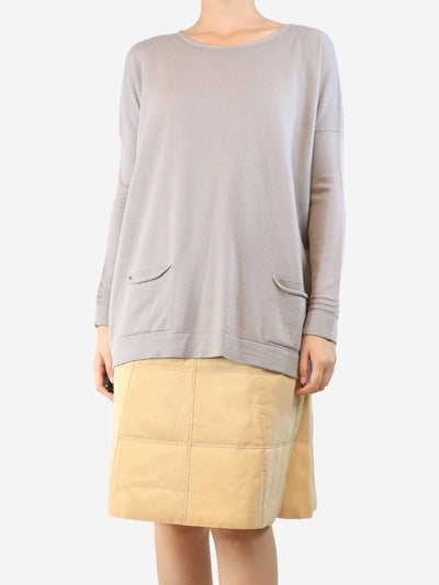 Grey wool pocket jumper - size S Knitwear Bamford 