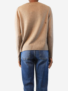 Chinti & Parker Taupe Snoopy badge sweater - size XS