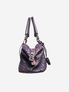 Bottega Veneta Purple Intrecciato leather shoulder bag