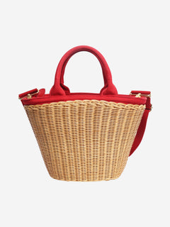 Neutral raffia basket bag Tote Bags Prada 