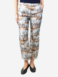 Marni Marni multicolour woodland print trousers - UK 10