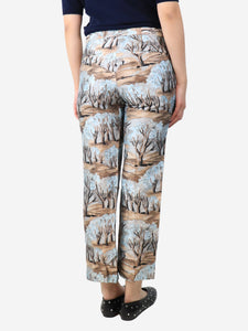 Marni Marni multicolour woodland print trousers - UK 10