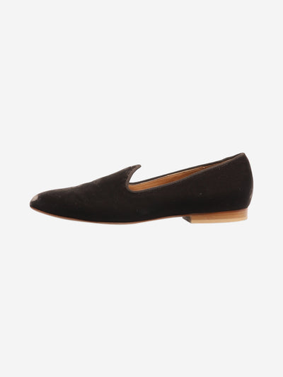 Taupe velvet flat shoes Flat Shoes Le Monde Beryl 