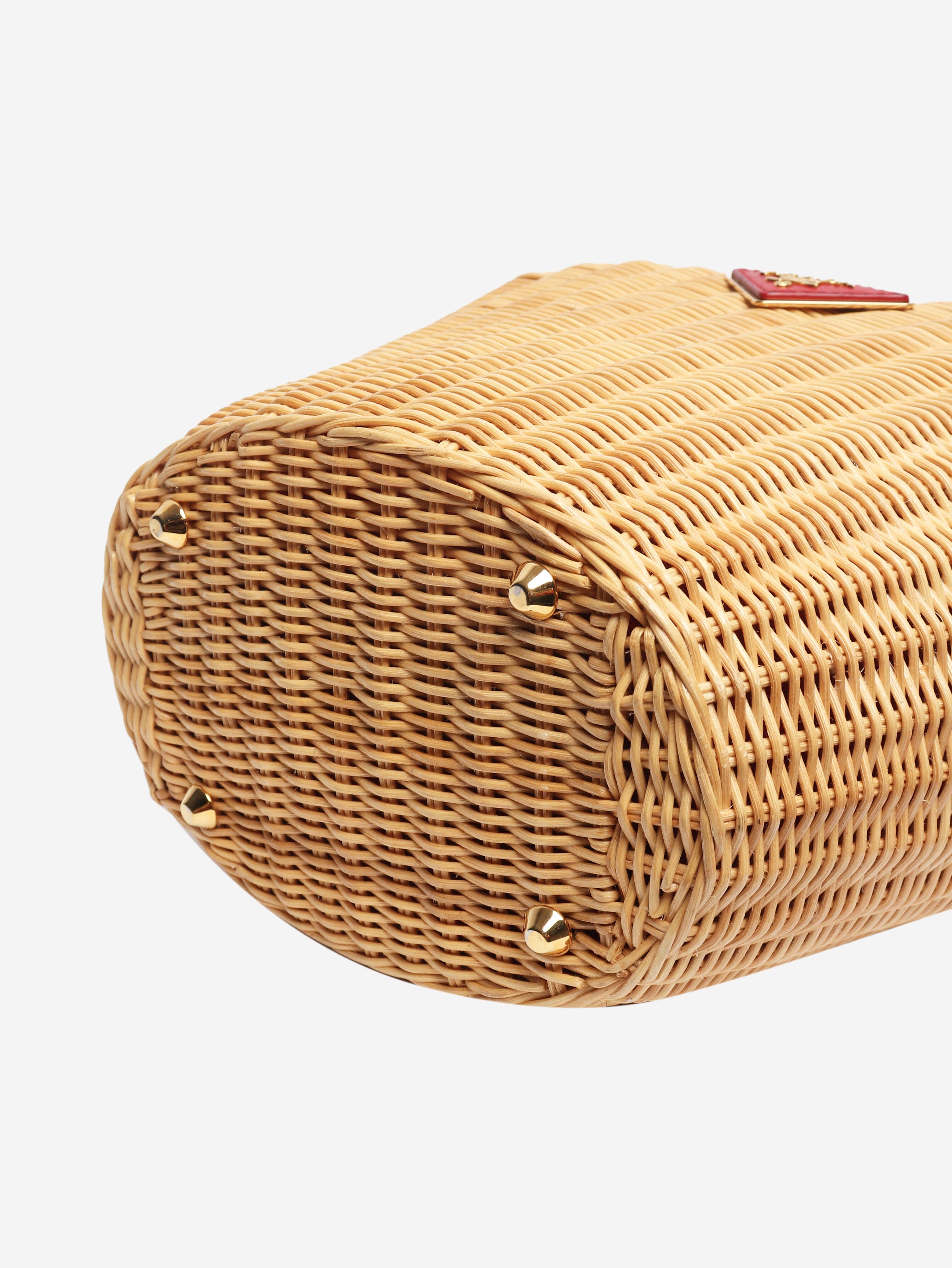 Neutral raffia basket bag Tote Bags Prada 