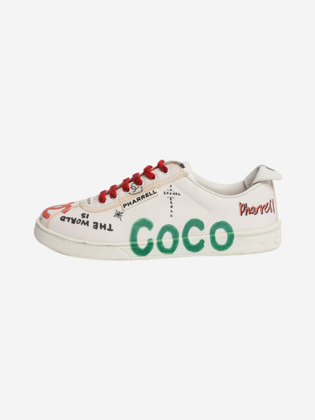 White Pharrell Williams canvas sneakers - size UK 7 product image