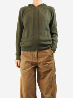 Green zip-up cashmere jacket - size UK 12 Knitwear Loro Piana 