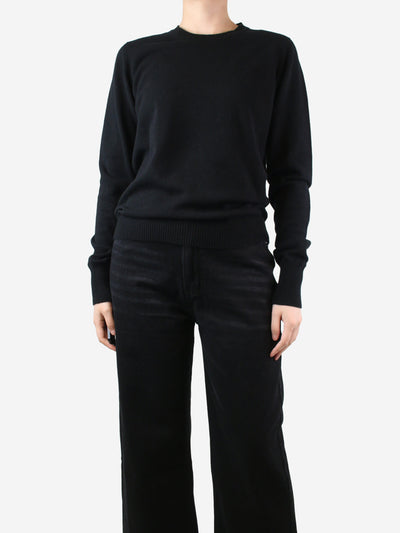 Black crewneck cashmere jumper - size L