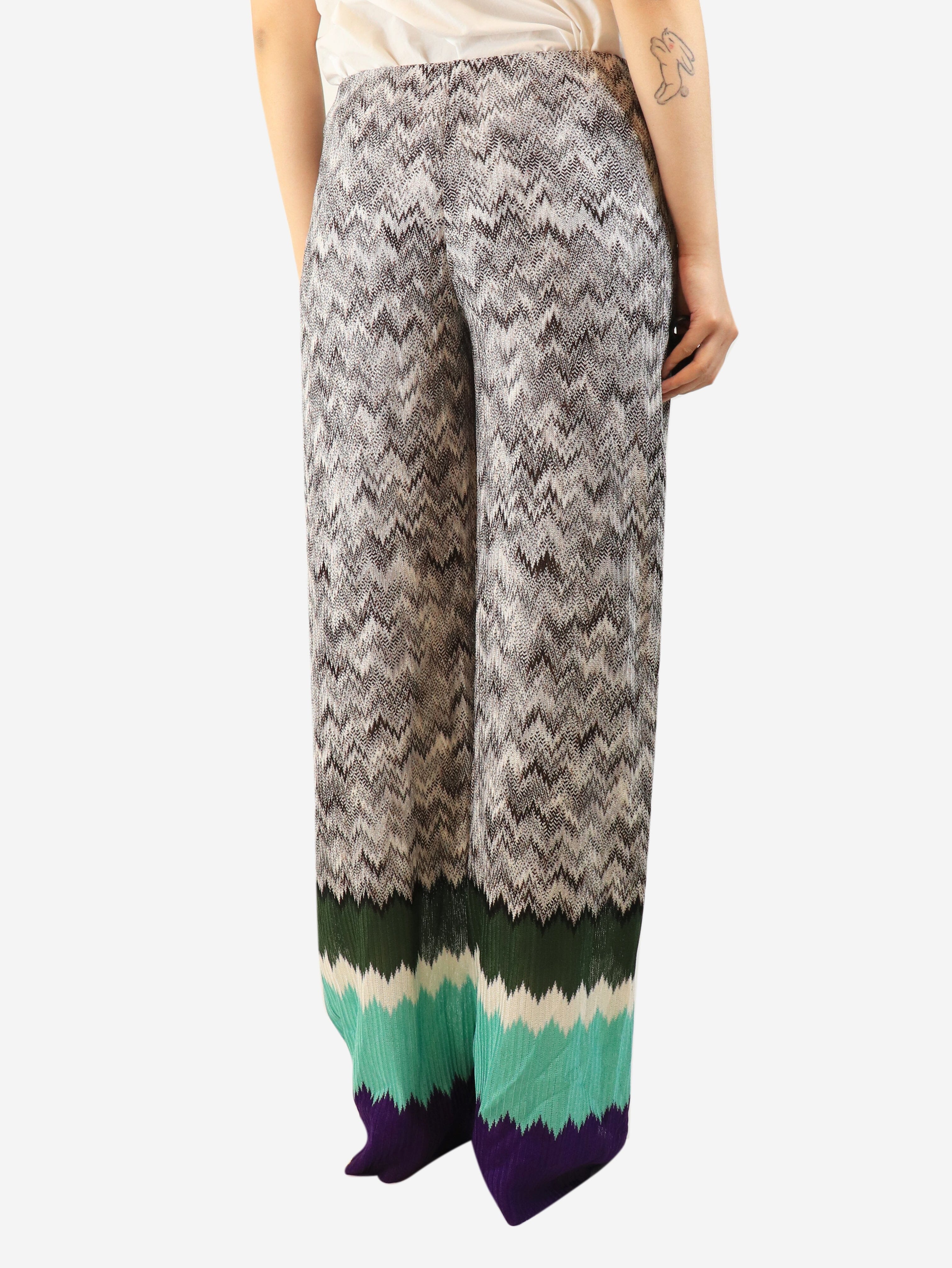 Grey zig-zag trousers - size UK 12 Trousers Missoni 