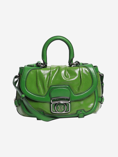 Green patent leather 2way bag product image