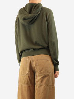 Green zip-up cashmere jacket - size UK 12 Knitwear Loro Piana 