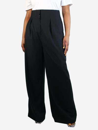 Black wide-leg trousers - size UK 16 Trousers Remain 