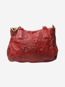 Givenchy Red crinkled leather shoulder bag