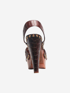 Miu Miu Brown clog platform sandals - size EU 36